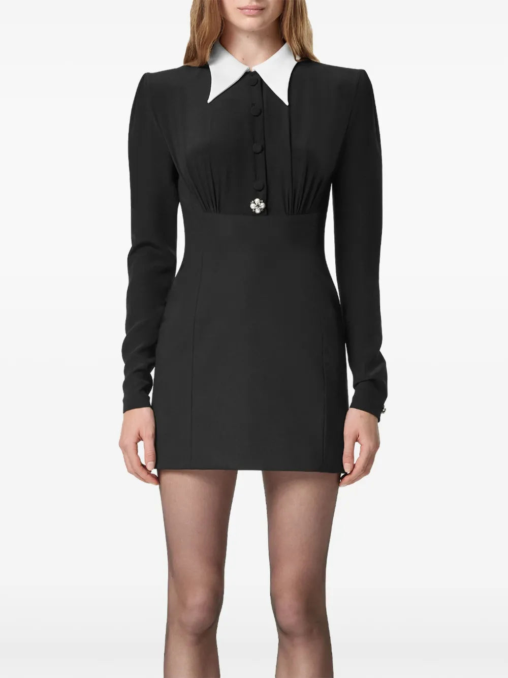 Robes Mini robe noire en soie Versace Noir Femme
