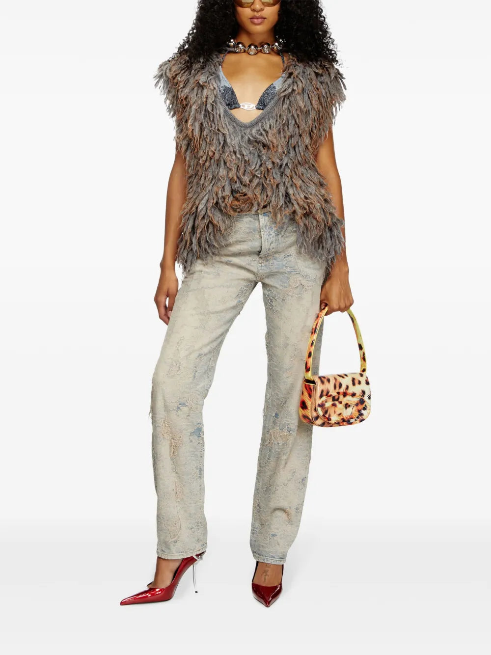 Pantalons Jean D-Arker-FSF Diesel Gris Femme