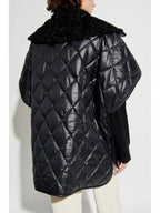 Vestes Cape matelassée Moncler Noir Femme