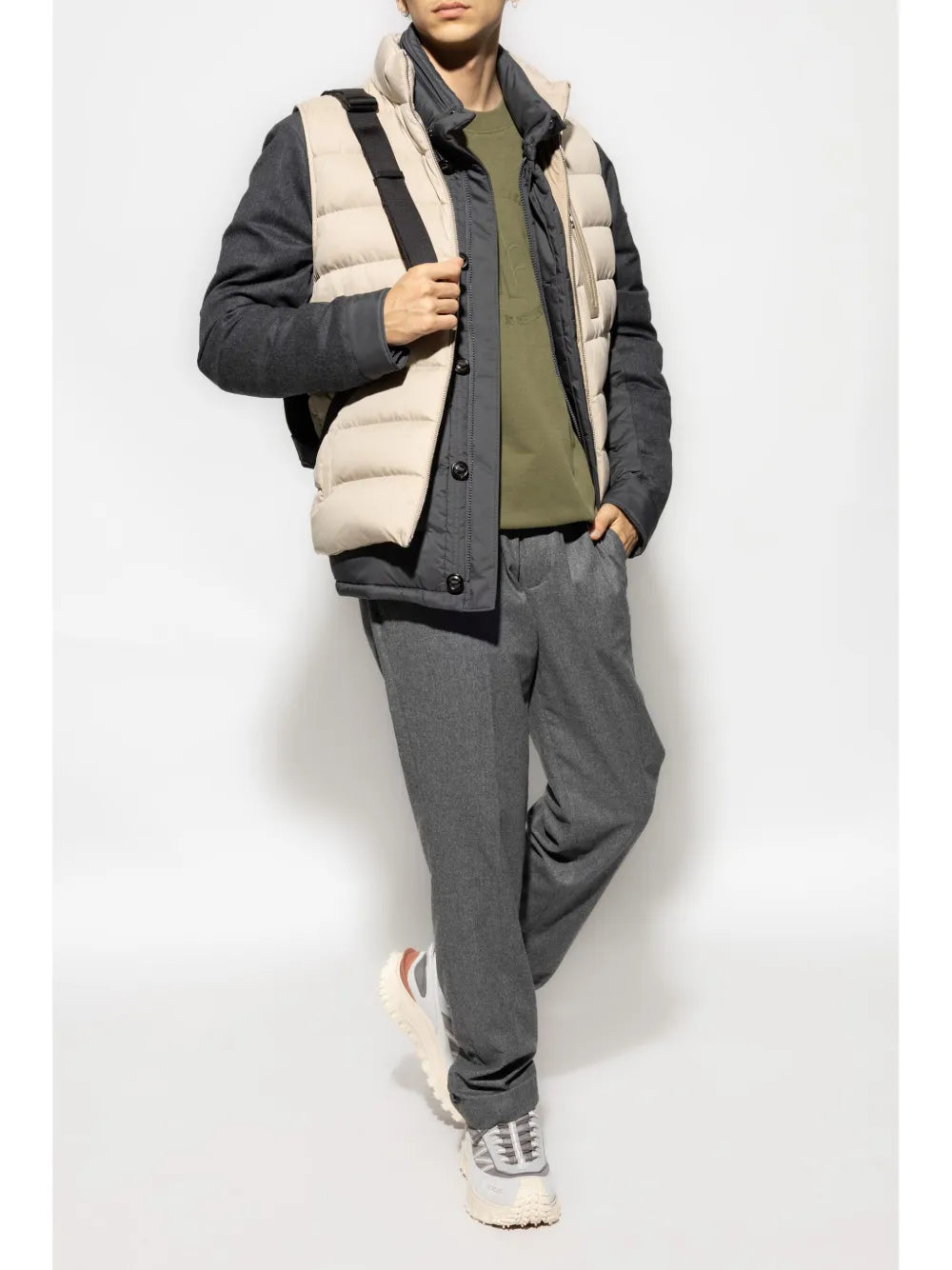 Sweatshirts Pocket Sweatshirt Moncler Khaki Homme