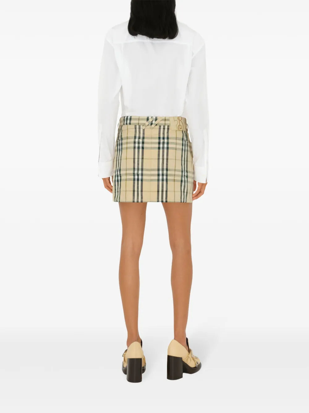 Skirts Mini Check Skirt Burberry Beige Femme