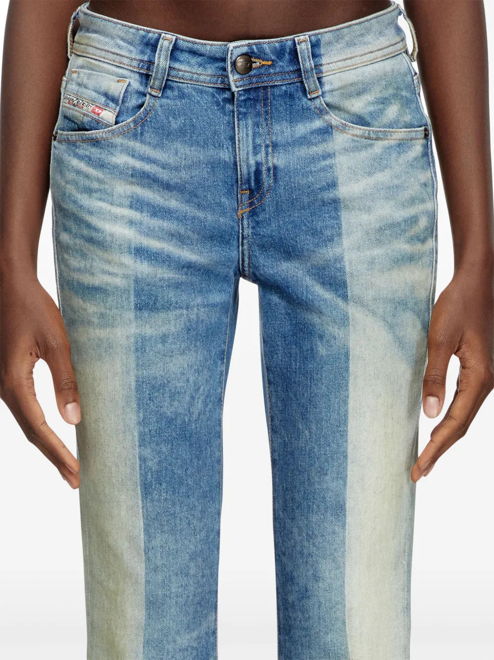 Calças D-Ebbey-FSF Jeans Evase Diesel Azul Femme