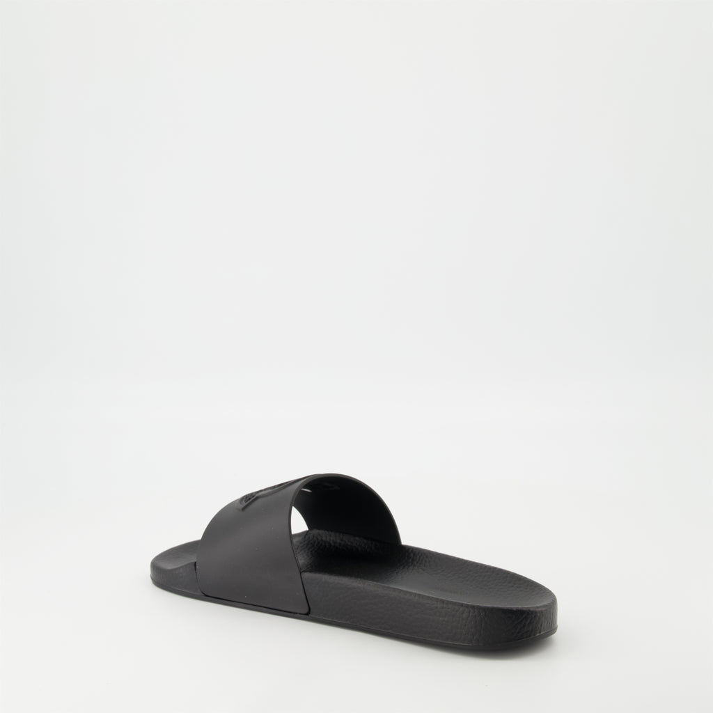 Chaussures ouvertes Sandales en caoutchouc Basile Moncler Noir Homme