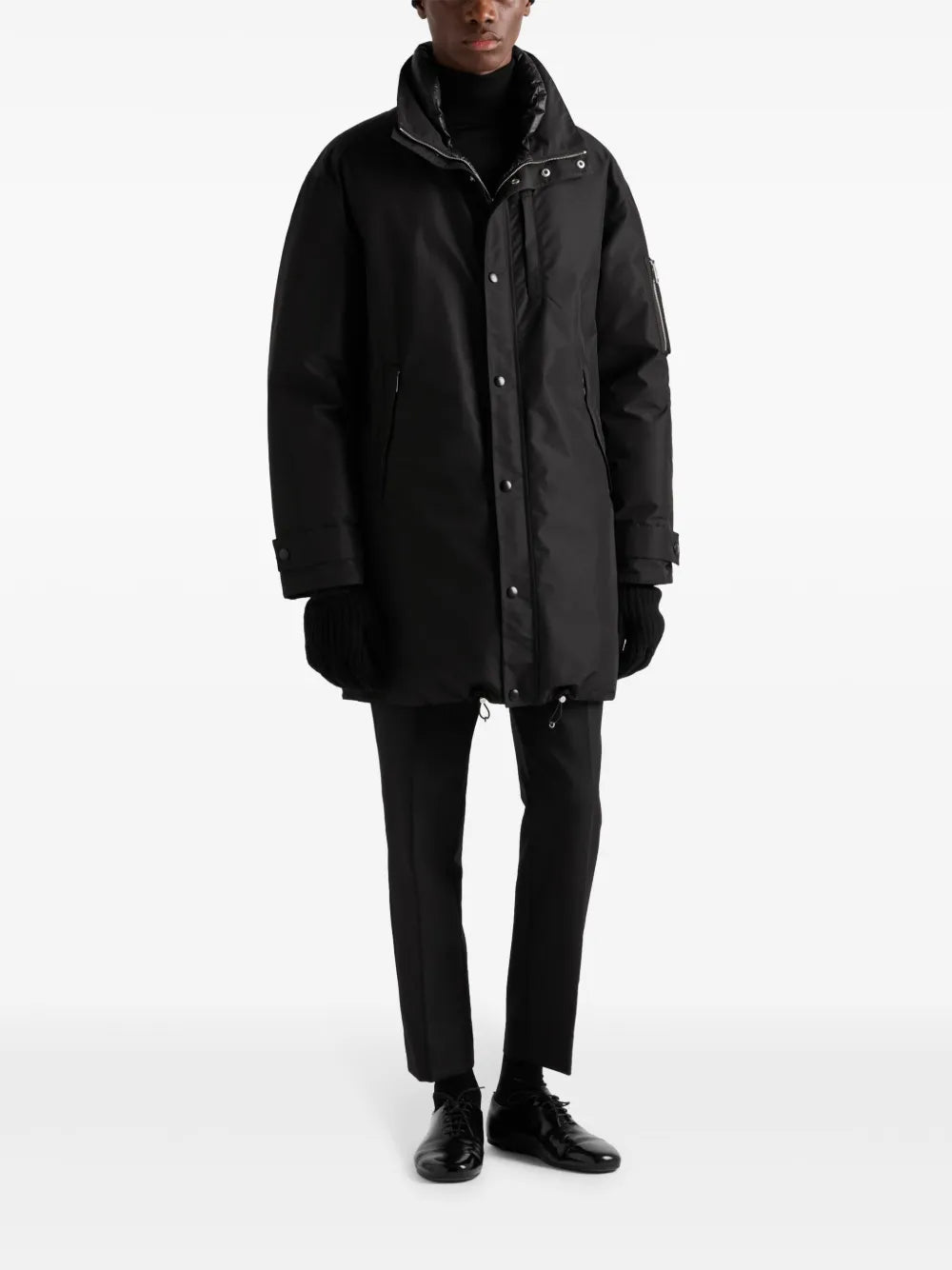 Vestes Parka en Re-Nylon Prada Noir Homme