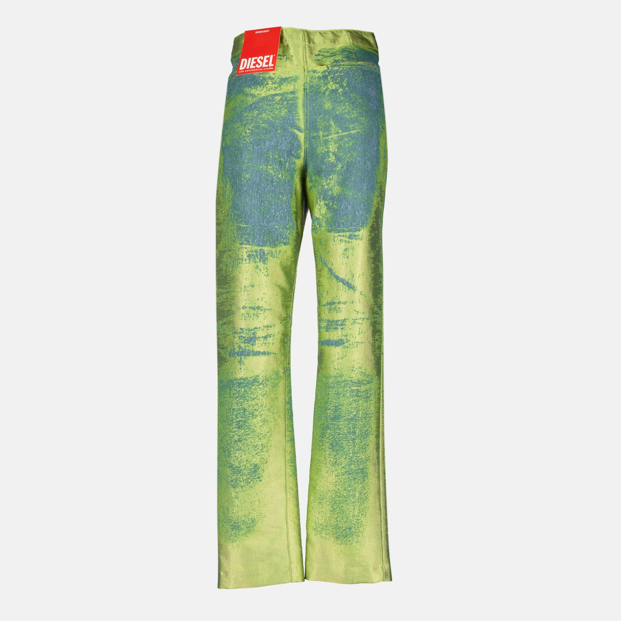 Image of the D-Drelian slim jeans in green by Diesel for Women - Spring-Summer 2026 - Back View