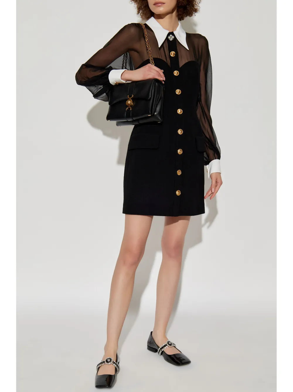 Robes Mini robe noire bustier Versace Noir Femme