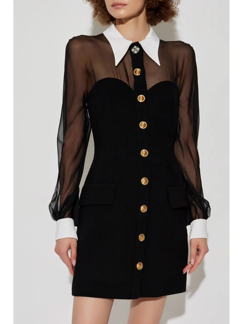 Robes Mini robe noire bustier Versace Noir Femme
