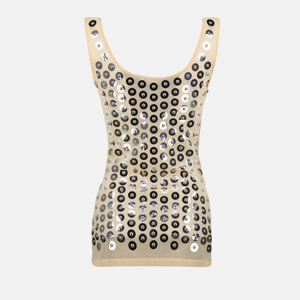 Top Top in Jersey Rabanne Argento Femme