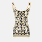 Top Top in Jersey Rabanne Argento Femme