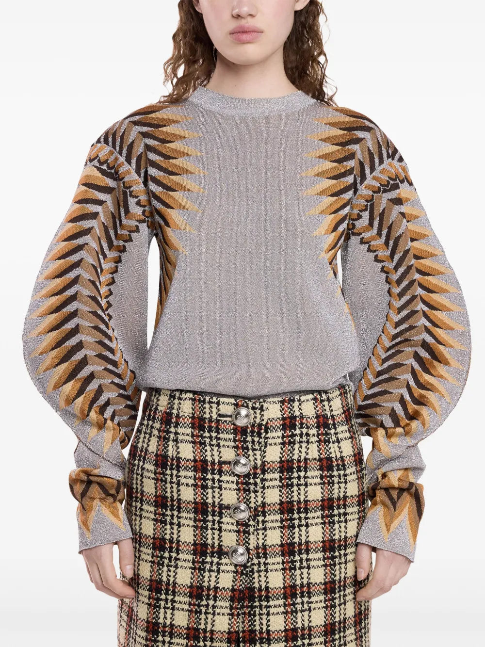 Malhas Sweater em Lurex Rabanne Prata Mulheres