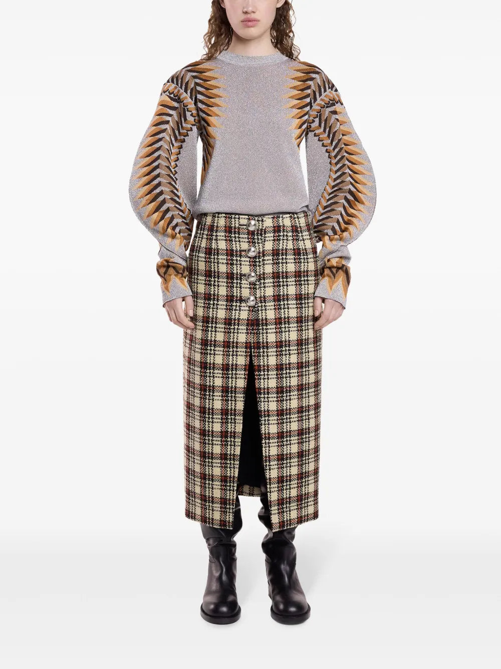Malhas Sweater em Lurex Rabanne Prata Mulheres