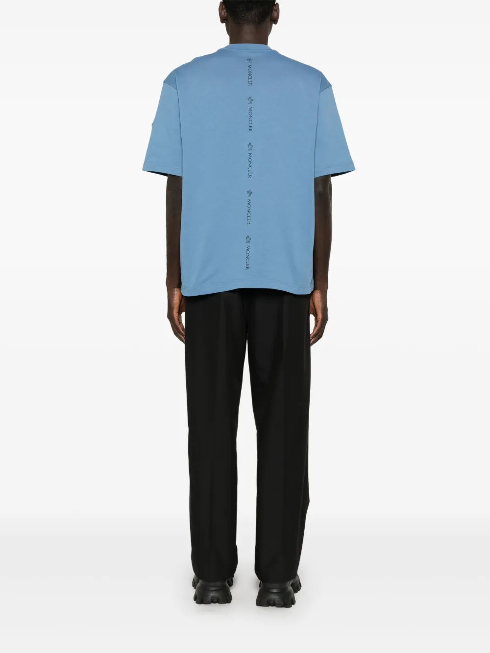 T-shirts T-shirt logo Moncler Bleu Homme