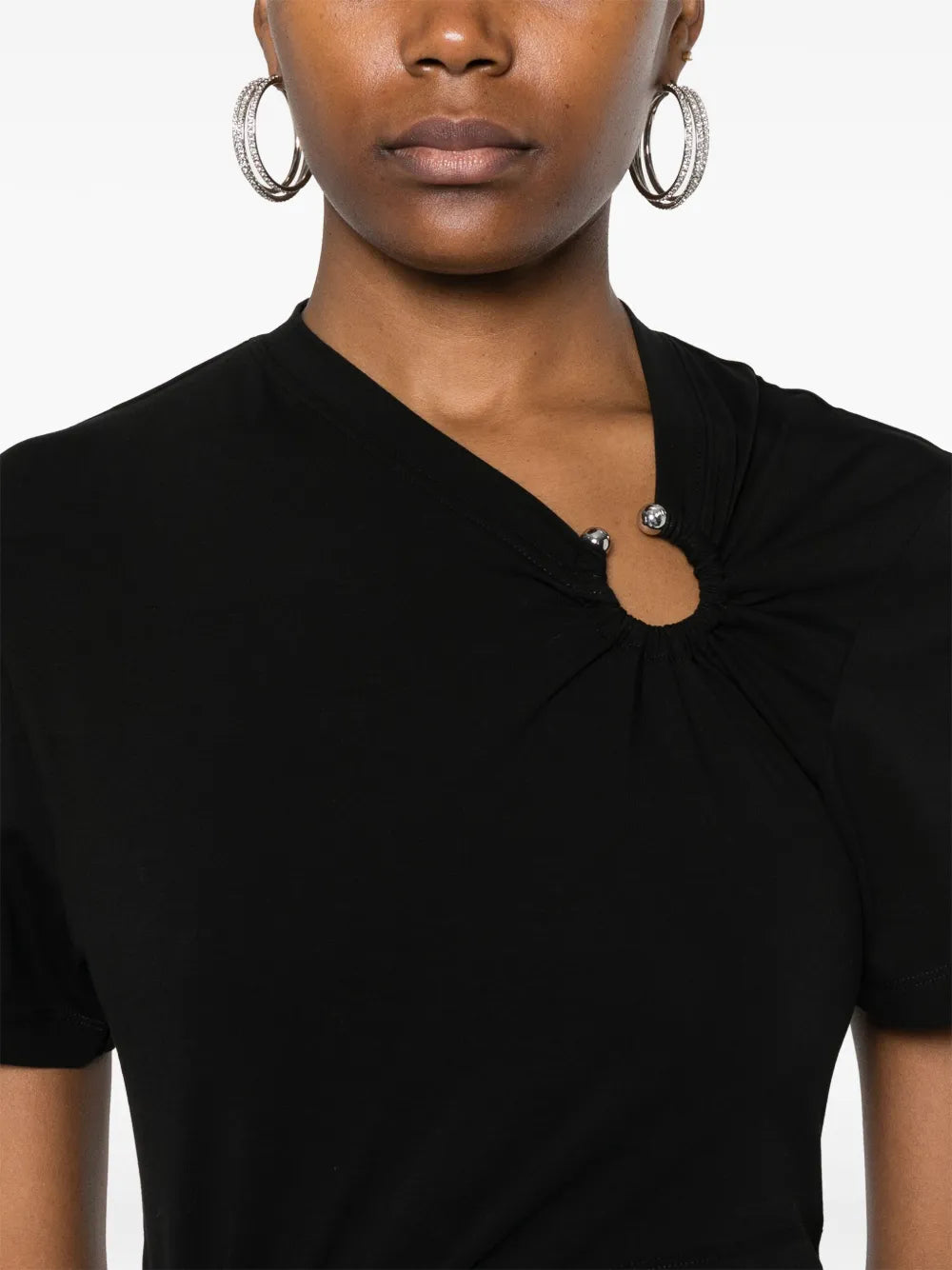 Image de l'article Robe noire longue de la marque Rabanne pour Femme - Saison Automne-Hiver 2025 - Vue détaillée_5