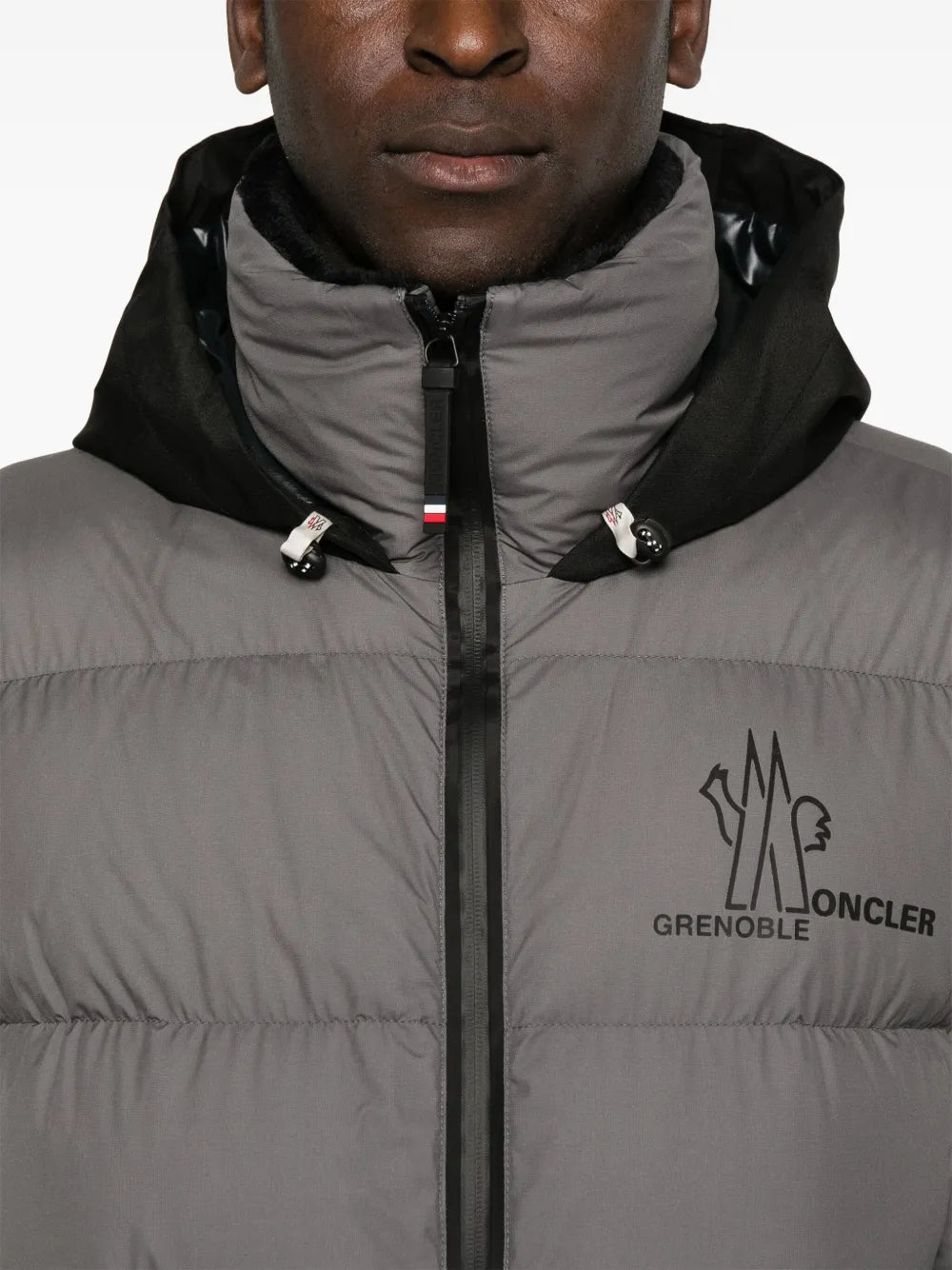 Manteaux Doudoune Marcassin Moncler Grenoble Gris Homme