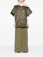 Vestes Cape matelassée Moncler Kaki Femme