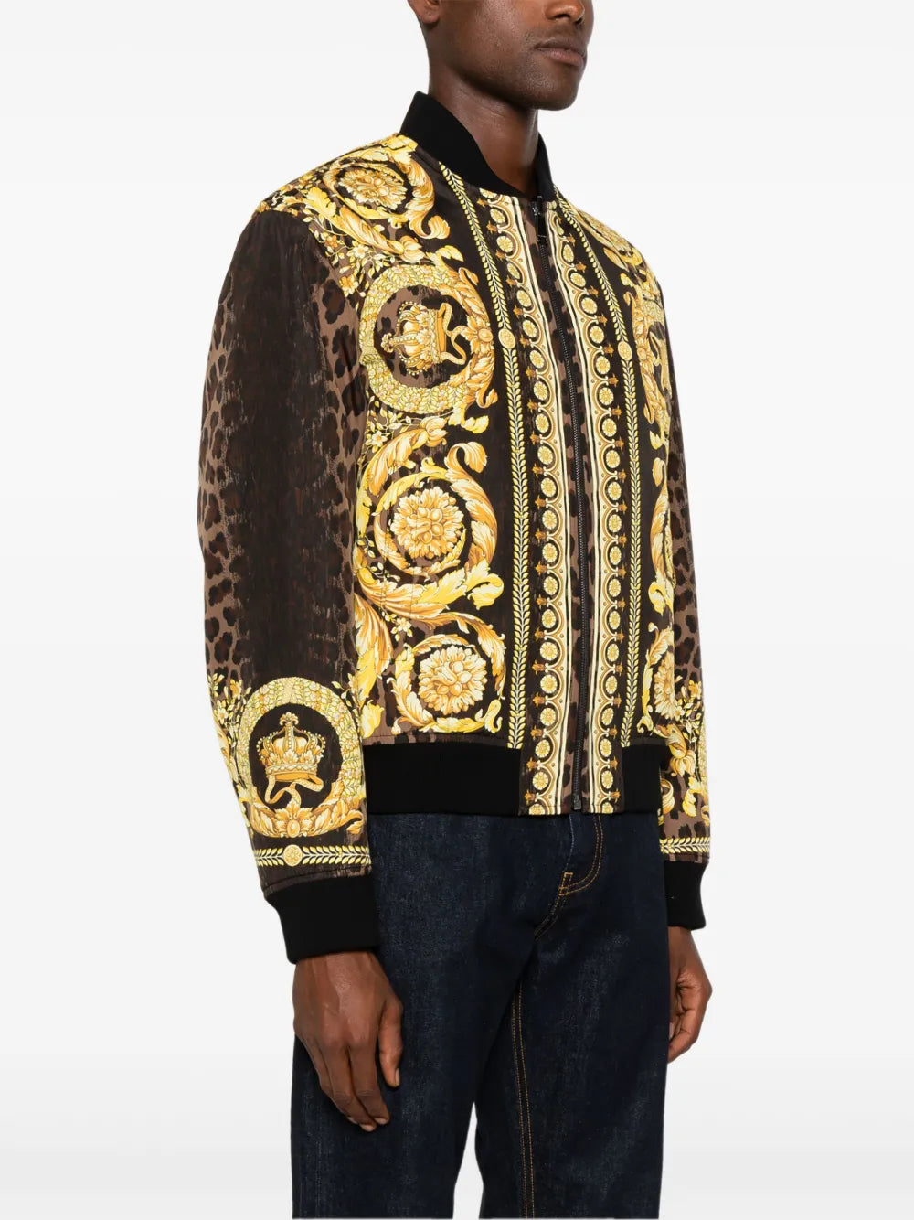 Jackets Reversible Barocco Bomber Versace Yellow Homme