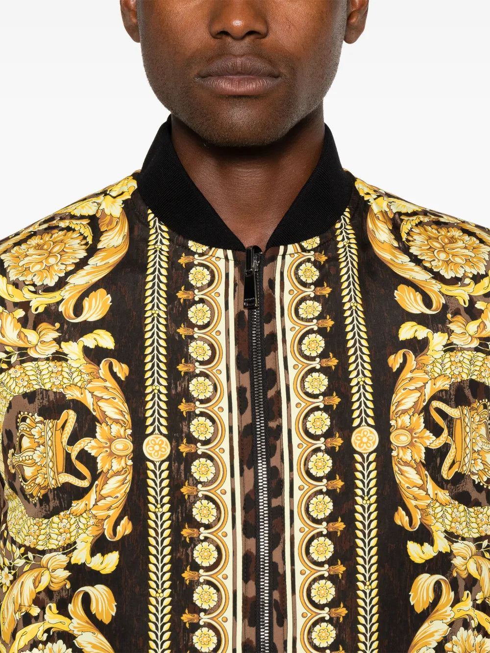 Jackets Reversible Barocco Bomber Versace Yellow Homme