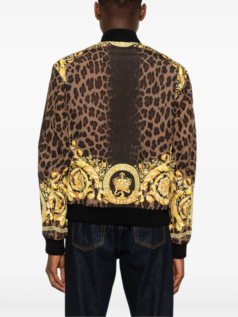 Jackets Reversible Barocco Bomber Versace Yellow Homme