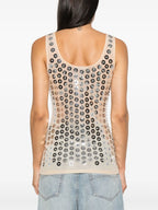 Top Top in Jersey Rabanne Argento Femme