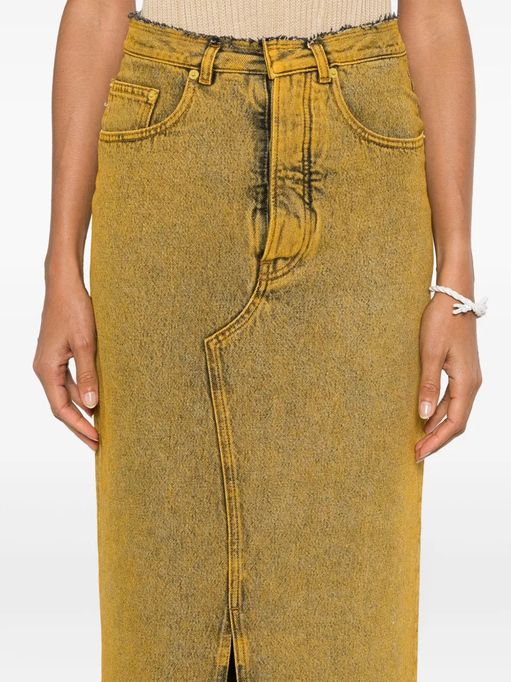 Skirts Denim Skirt Mm6 Yellow Femme