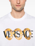 T-shirts T-shirt maxi chain Versace Blanc Homme