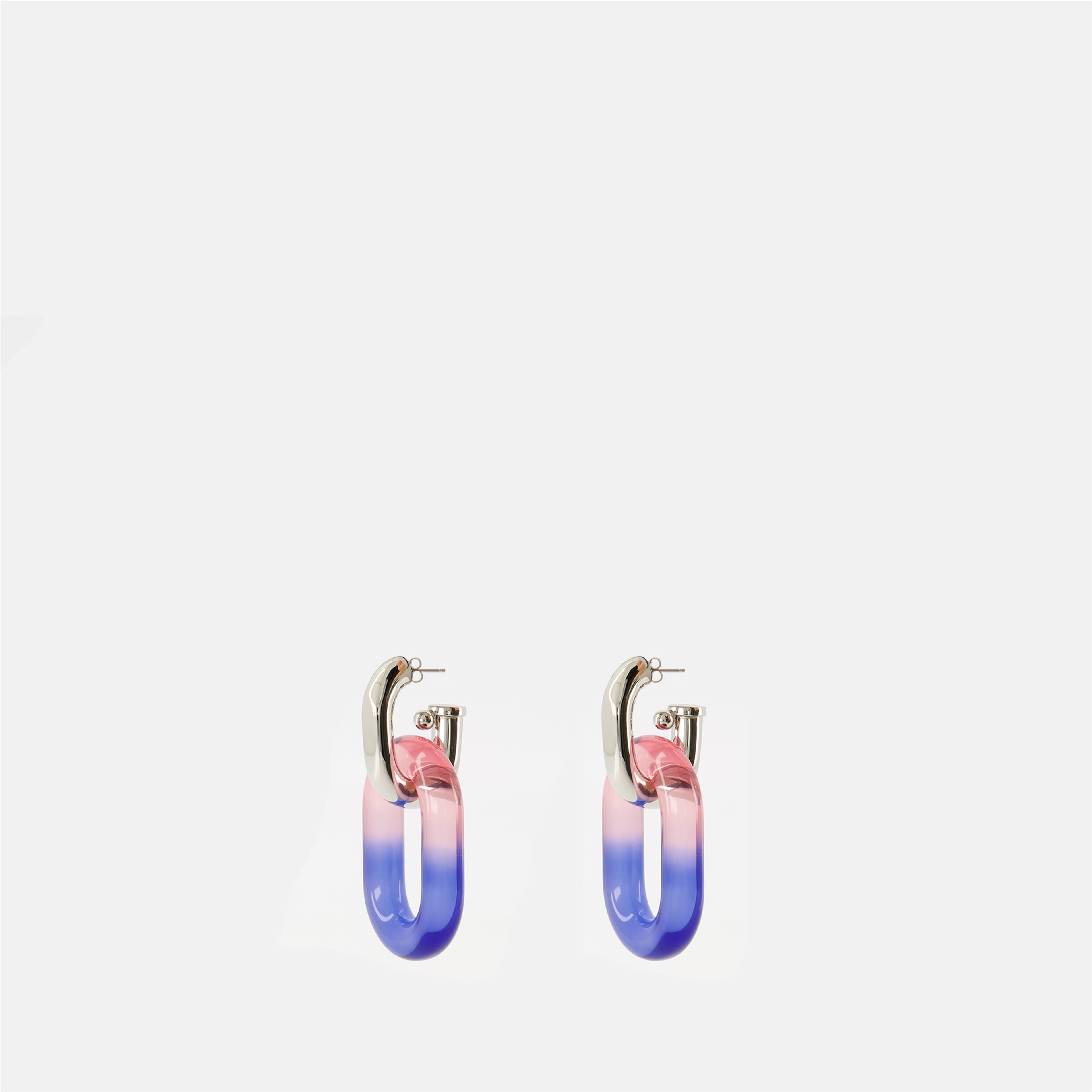 Bijoux Boucles d'oreilles Link XL Rabanne Argenté Femme