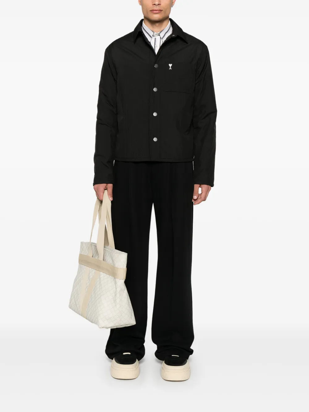 Giacche AMI de Coeur Overshirt Ami PARIS Nero Homme