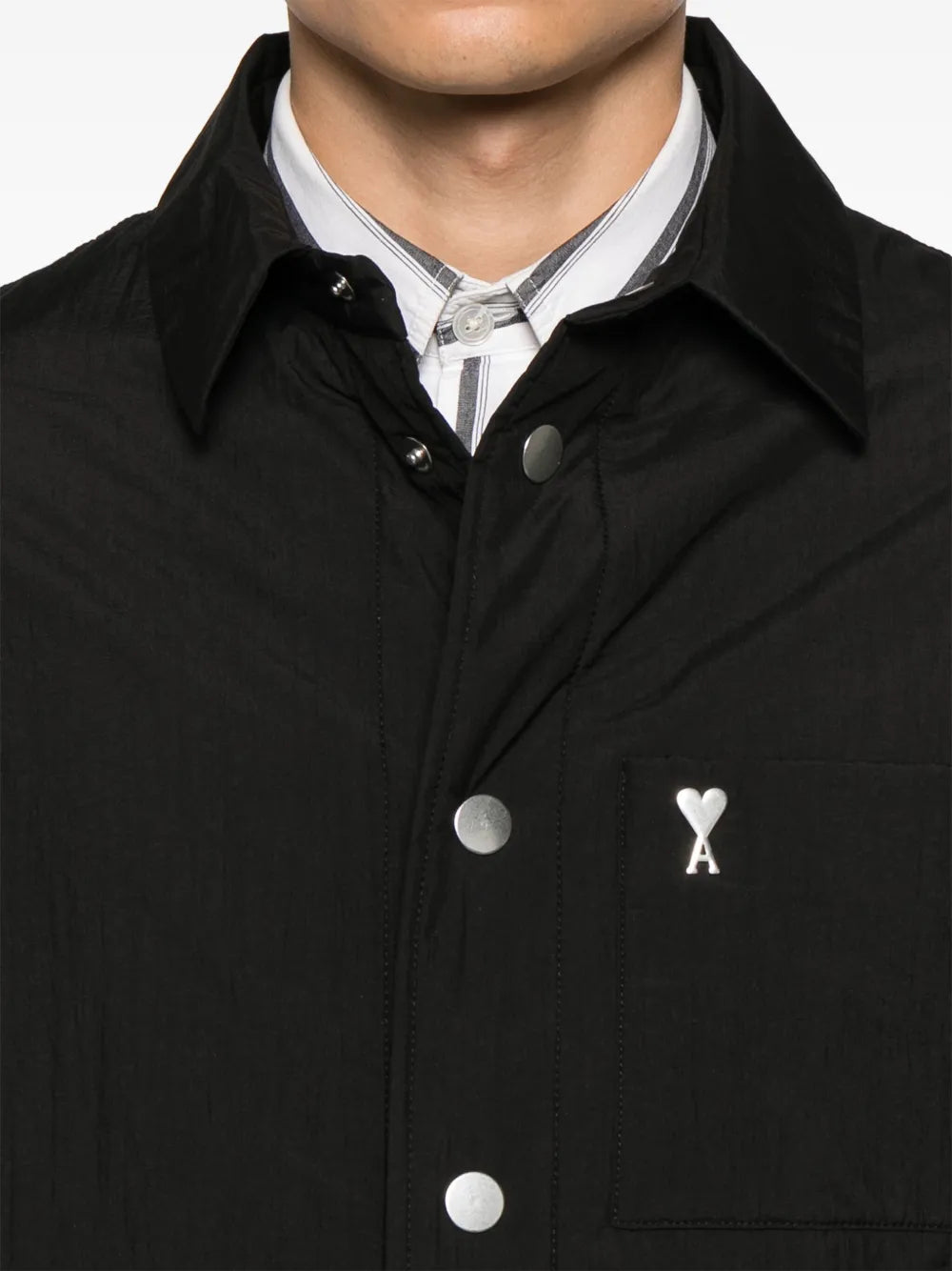 Giacche AMI de Coeur Overshirt Ami PARIS Nero Homme