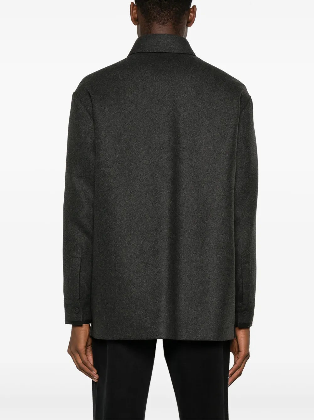 Camicie Giacca Camicia in Lana Fendi Grigio Homme