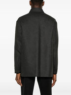 Camicie Giacca Camicia in Lana Fendi Grigio Homme