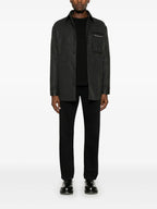 Camicie Giacca Camicia in Lana Fendi Grigio Homme
