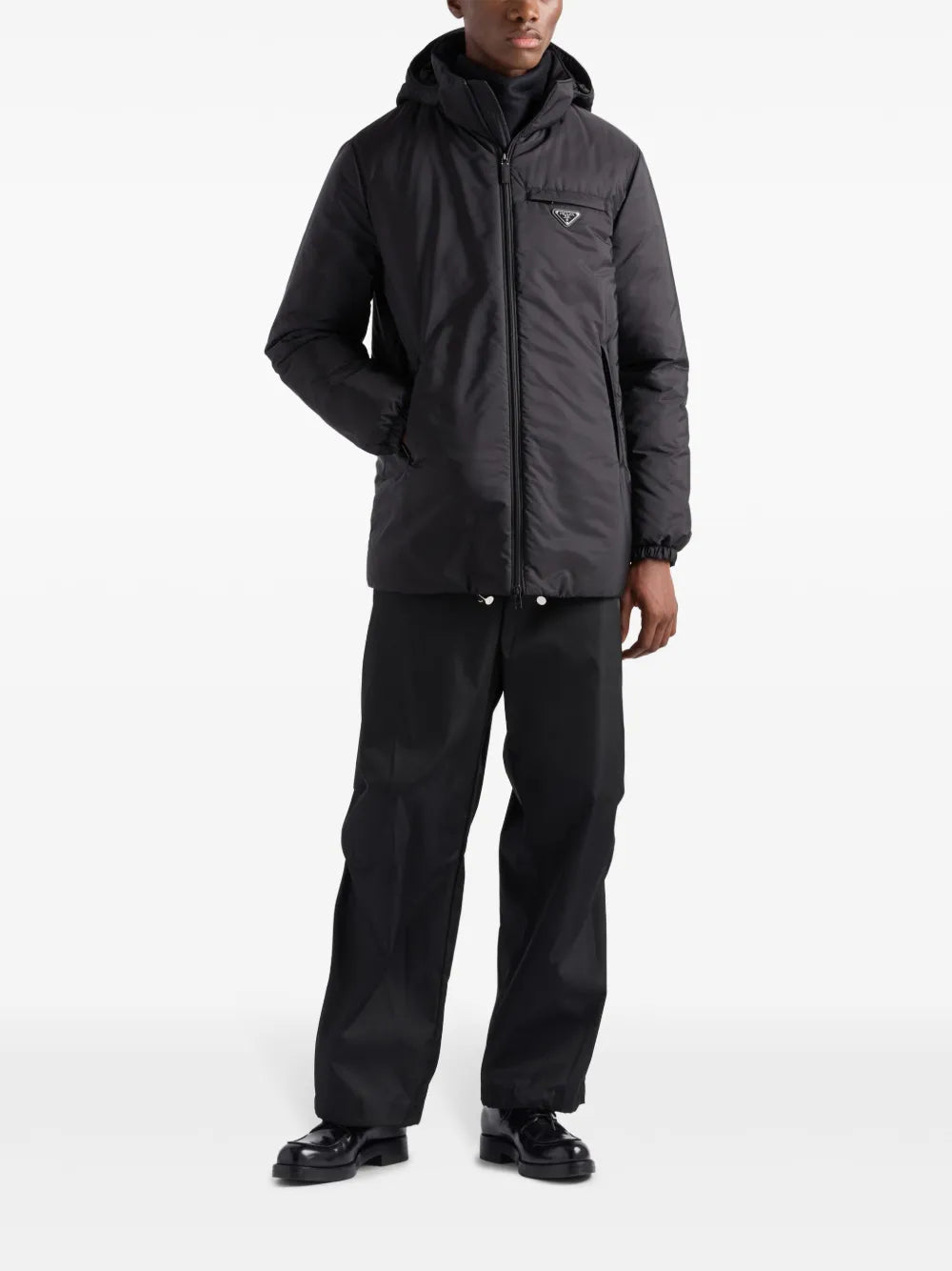 Manteaux Doudoune en Re-Nylon Prada Noir Homme