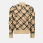 Jackets Checked Cashmere Bomber Burberry Beige Homme