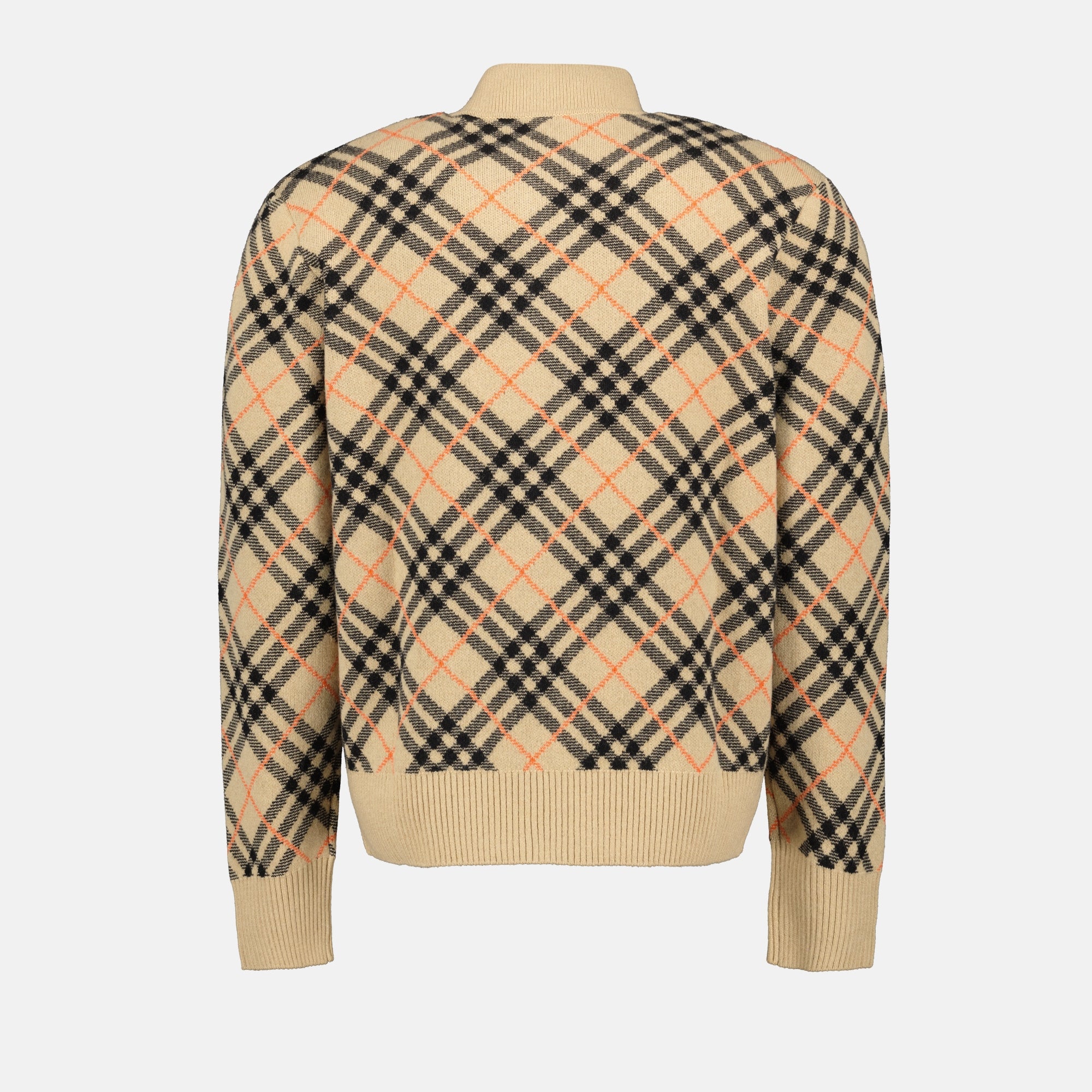 Jackets Checked Cashmere Bomber Burberry Beige Homme