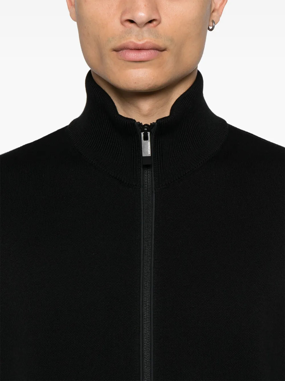 재킷 지퍼 코튼 재킷 Moncler 검은색 Homme