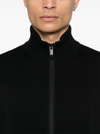 재킷 지퍼 코튼 재킷 Moncler 검은색 Homme