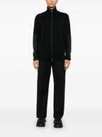 재킷 지퍼 코튼 재킷 Moncler 검은색 Homme