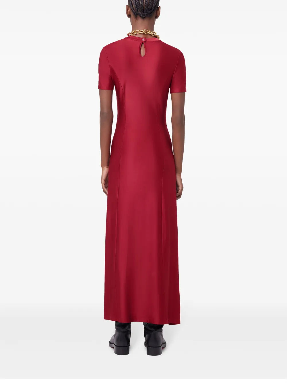 Vestidos Vestido Lurex Drapeado Rabanne Vermelho Femme