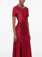 Vestidos Vestido Lurex Drapeado Rabanne Vermelho Femme