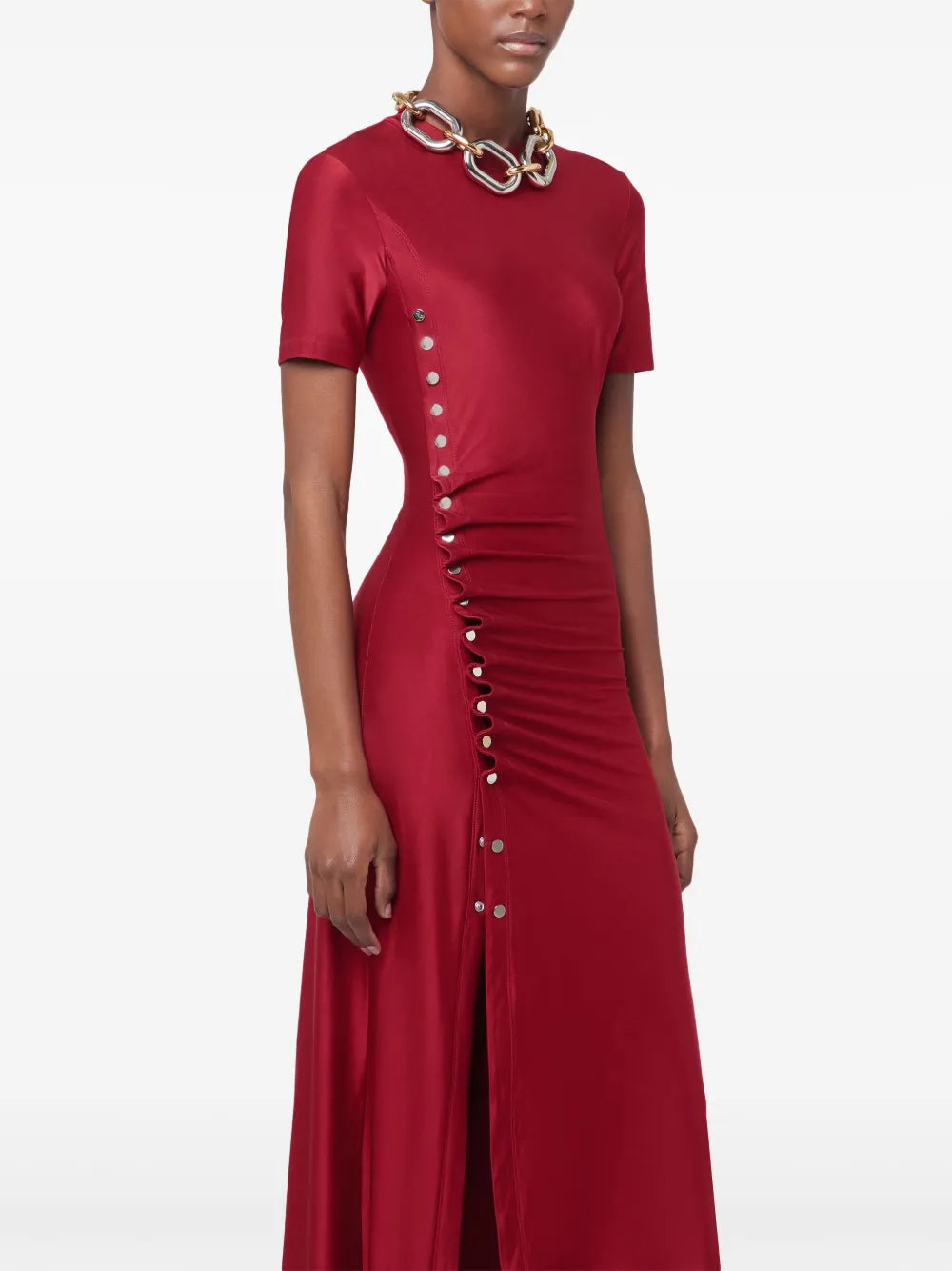 Vestidos Vestido Lurex Drapeado Rabanne Vermelho Femme