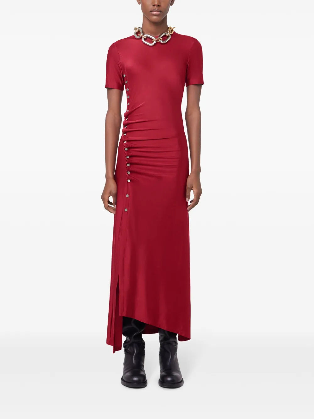 Vestidos Vestido Lurex Drapeado Rabanne Vermelho Femme