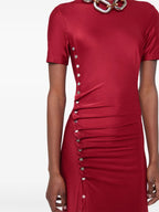 Vestidos Vestido Lurex Drapeado Rabanne Vermelho Femme