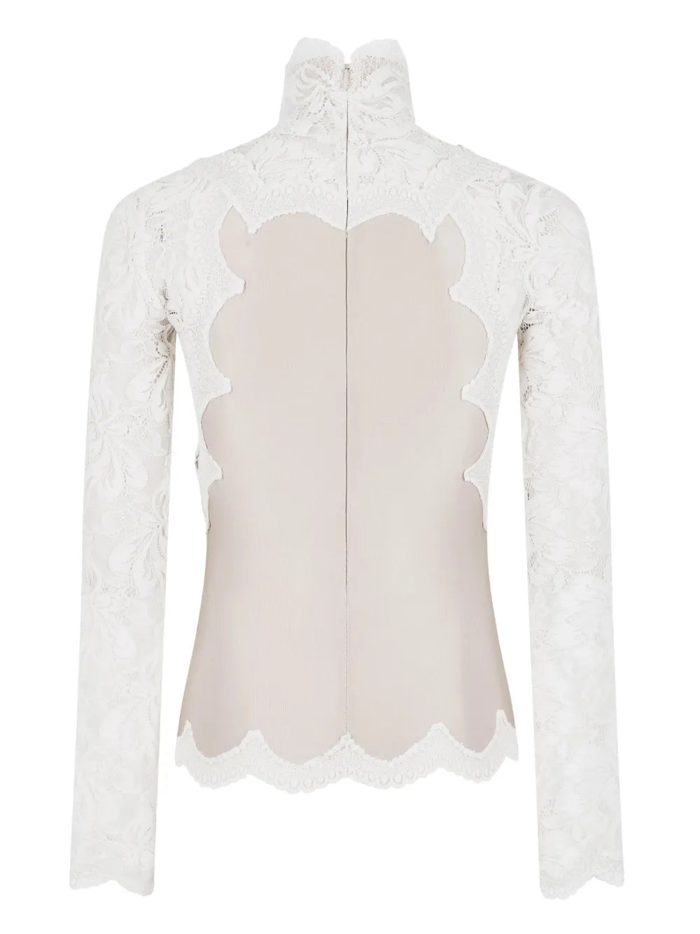 トップス サテンとレースのブラウス Rabanne 白 Femme