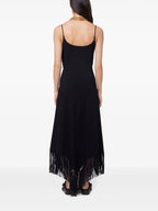 Dresses Fringed Long Dress Rabanne Black Femme