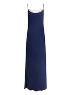 Vestidos Vestido Longo de Cetim Rabanne Azul escuro Femme