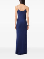 Vestidos Vestido Longo de Cetim Rabanne Azul escuro Femme