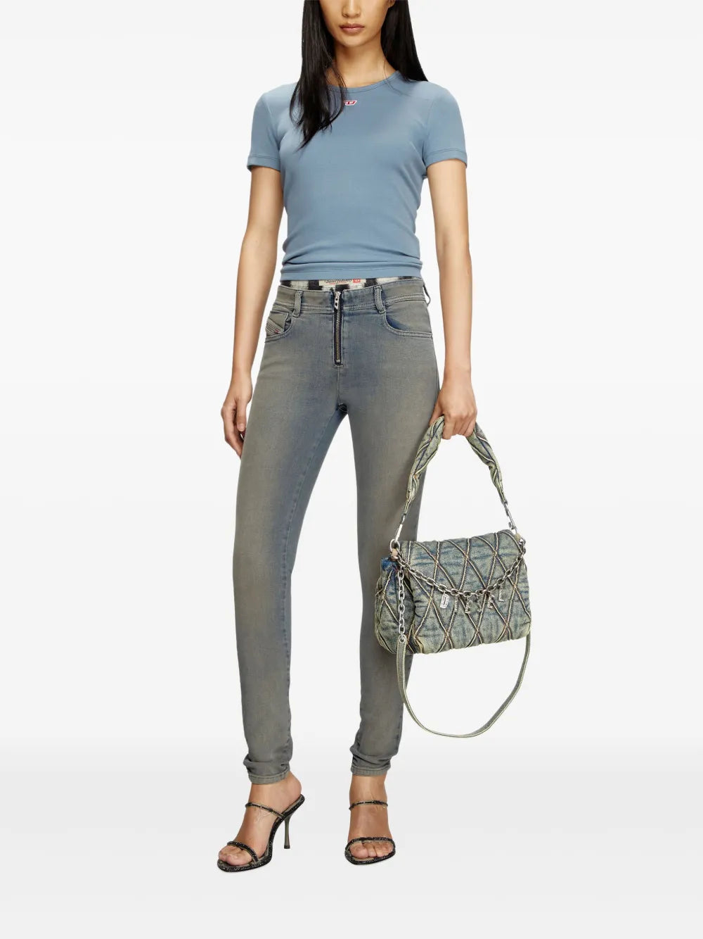 T-shirt T-Ele-Long T-Shirt Diesel Blu Femme