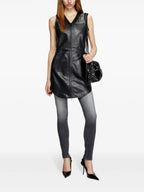Vestidos Vestido de Couro L-Ilith Diesel Preto Mulheres