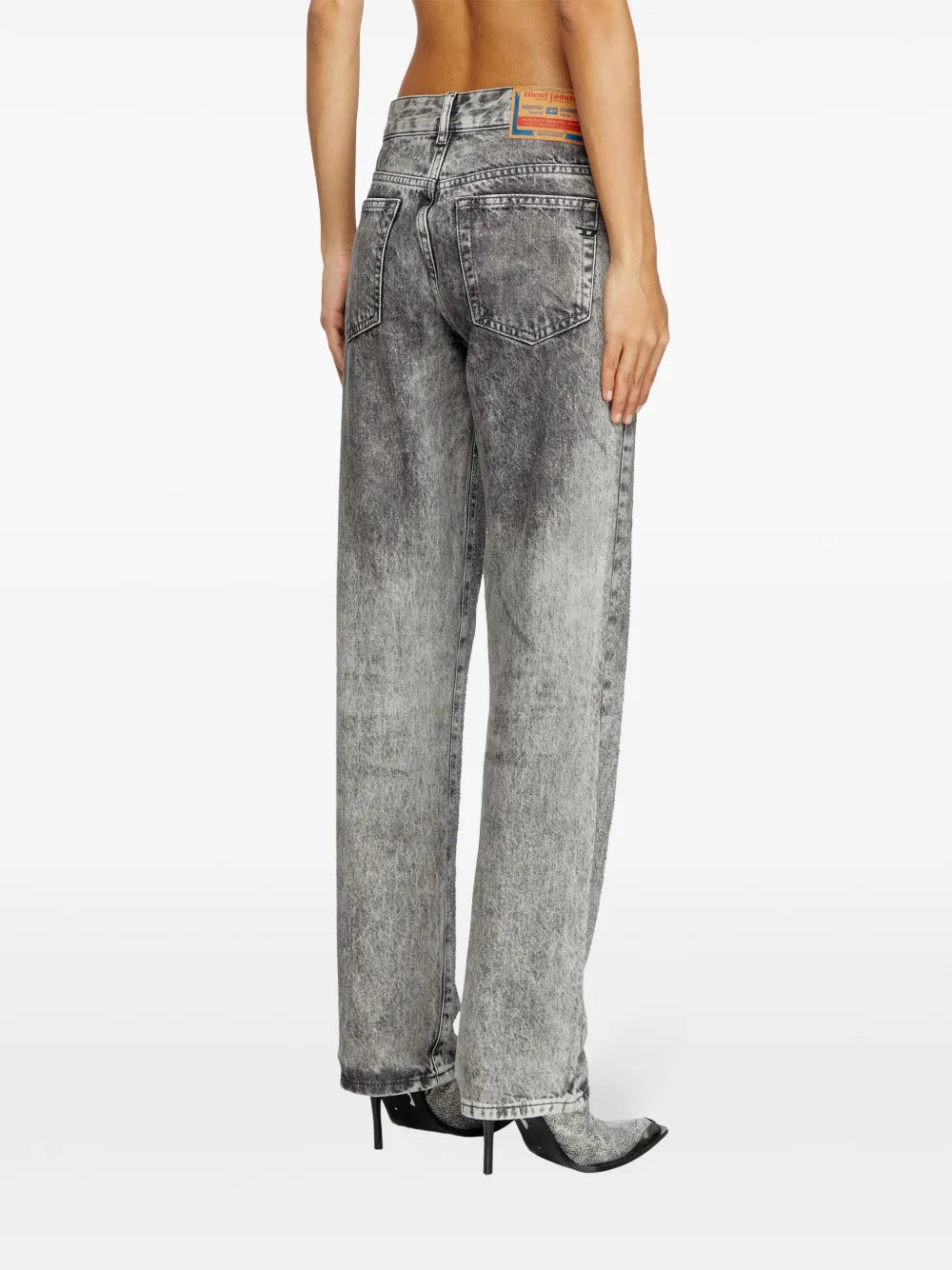 Pantalons Jean à strass 1989 D-Mine Diesel Gris Femme