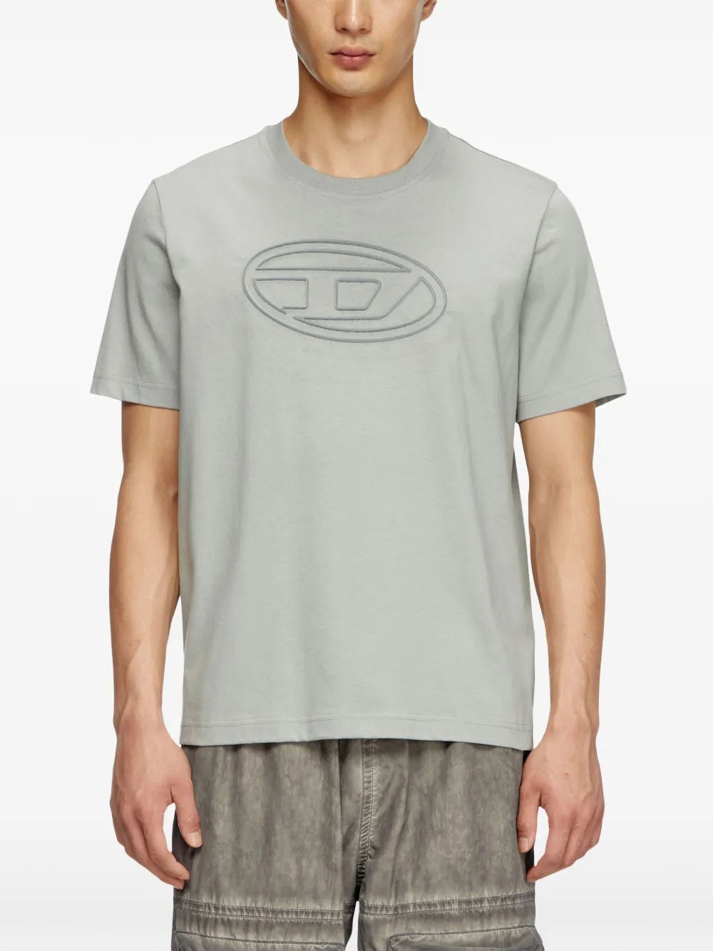 T-shirts T-shirt gris T-Adjust-Bigoval Diesel Gris Homme
